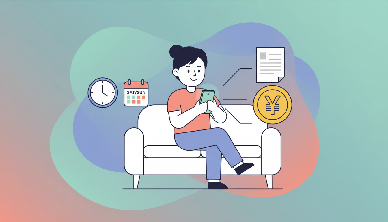 土日・営業時間外でも使えるファクタリング